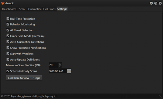AulapG Settings
